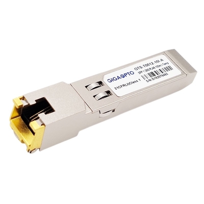 1000Mbps Modul Transceiver Optik SFP Mode Tunggal 1000BASE T Tembaga RJ-45 100m Industri