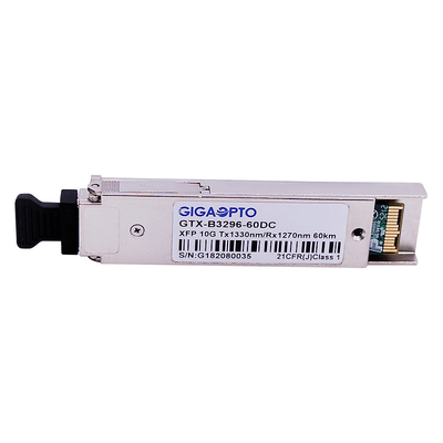 10Gbps XFP WDM ER60 Modul Transceiver Serat Ethernet 1330nm / 1270nm 60km DOM