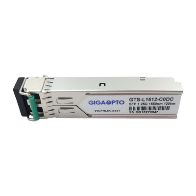 SFP 1.25G 1000BASE-EZX 1550nm 120km SMF Optical Transceiver Duplex LC DOM Modul