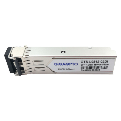 1.25G SFP Industrial Transceiver 1000BASE-SX 850nm 550m Duplex LC MMF DOM Modul