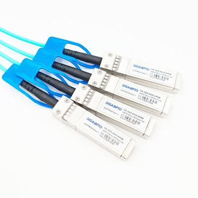 Kabel Optik Aktif Breakout Paralel 100G QSFP28 Ke 4x25G SFP28 Fan Out AOC