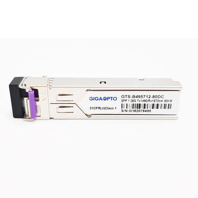 Modul Transceiver SMF DOM LC 1,25G BiDi SFP 1000BASE-BX TX1490nm/RX1570nm 80km