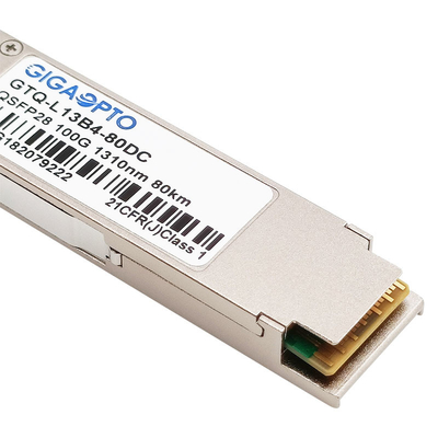 100GBASE ZR4 QSFP28 80km 1310nm DOM Duplex LC SMF Modul Transceiver Optik