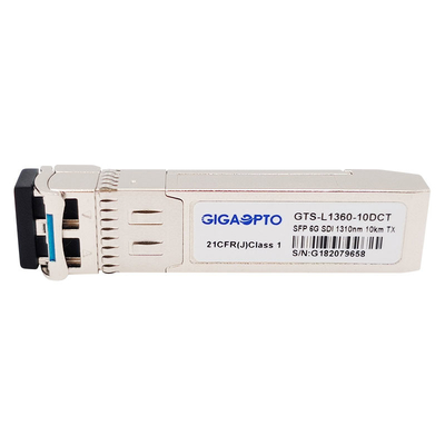 6G SDI SMPTE SFP 1310nm 10km SMF LC Modul Pemancar Tunggal MSA