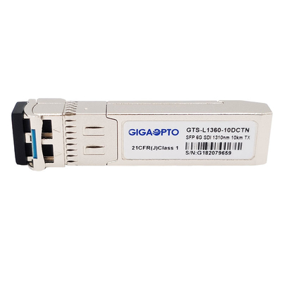 6G SDI SMPTE SFP 1310nm 10km SMF LC Modul Pemancar Tunggal MSA