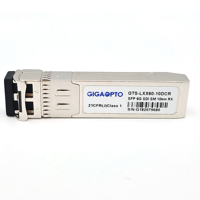 6G SDI SMPTE SFP PIN 10km SMF LC Modul Penerima Tunggal MSA