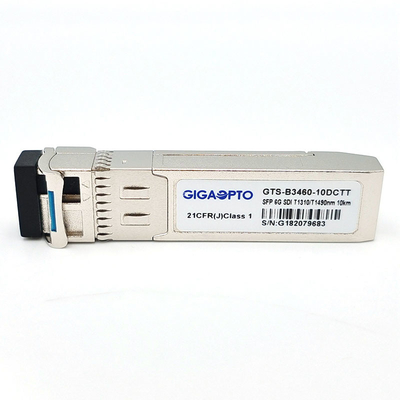 6G SDI SMPTE SFP TX1310nm TX1490nm 10km SMF BIDI LC Modul Pemancar Ganda Non-MSA