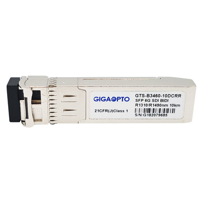 6G SDI SMPTE SFP RX1310nm RX1490nm PIN 10km SMF BIDI LC Modul Penerima Ganda Non-MSA