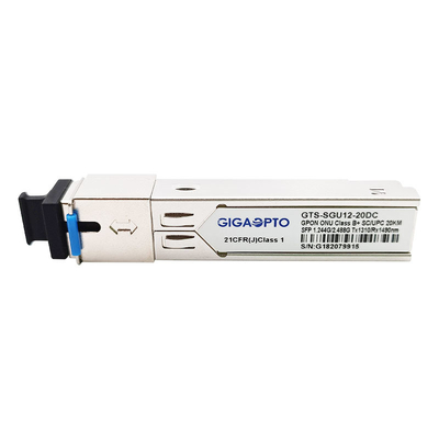 ONU ONT Kelas B+ GPON SFP Transceiver TX1.244G/RX2.488G 1310nm TX 1490nm RX SC UPC 20km DDM