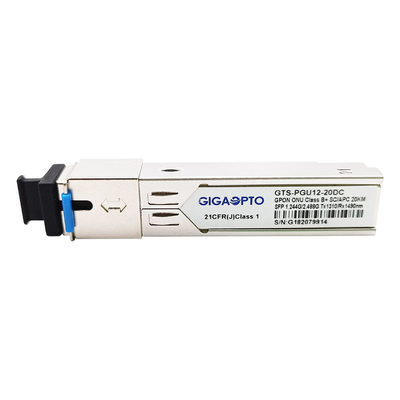 Kelas Generik B + ONU GPON SFP Modul Transceiver SMF 1310nm 1490nm SC APC konektor optik DDM