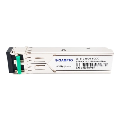 SFP OC-12/STM-4 622Mbps SONET/SDH 1550nm 80km Modul Transceiver LC SMF DOM