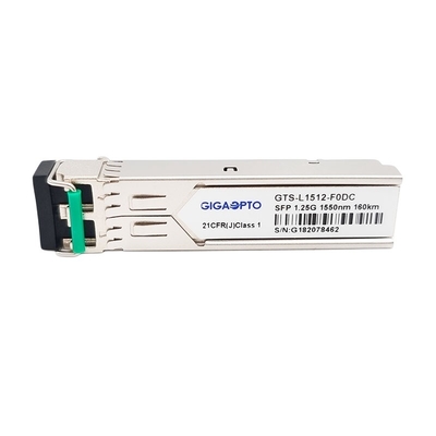 1.25G SFP Modul Transceiver Optik 1550nm 160km 1000BASE ZX SMF Duplex LC DOM