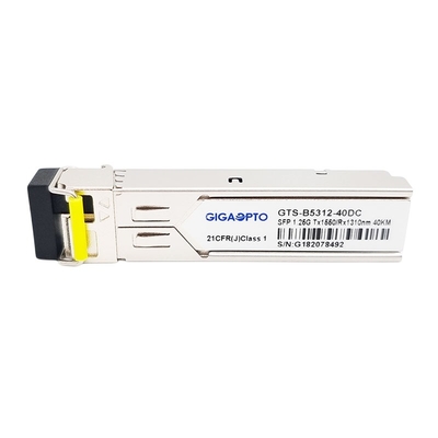 1000BASE BX 1.25G BiDi SFP Transceiver TX1550nm SFP 1.25G 1310nm 40km LC SMF DOM Modul