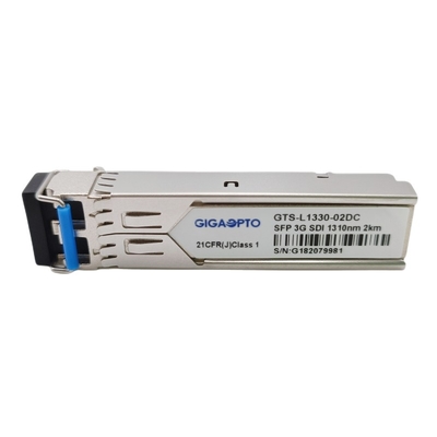 3G SDI SMPTE SFP 1310nm 2km SMF Transceiver Modul Duplex LC DOM MSA Pinout dengan Video Pola Patologis
