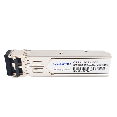 100BASE FX SGMII SFP Transceiver 1310nm MMF 2km LC DOM Modul Untuk Gigabit Ethernet SFP Ports