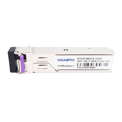 2 Saluran 1000BASE BX BiDi SFP Optical Transceiver TX1490nm RX1310nm 10km SMF LC Module