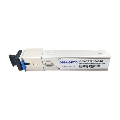 OLT GPON SFP Transceiver Kelas B+ TX 1490nm 2.5G RX 1310nm 1.25G 20km SC DDM Transceiver Module