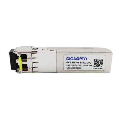 100Mbps Compact SFP Dual Bidirectional Optical Transceiver TX1550nm RX1310nm LC 20km DOM