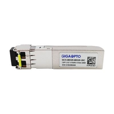 2.5Gbps Compact SFP Dual BIDI Transceiver Tx 1310nm Rx 1550nm LC 20km DOM