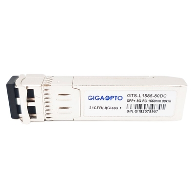 Modul Saluran Serat 8GFC ZW SFP + Transceiver 80km 1550nm EML SMF LC DOM
