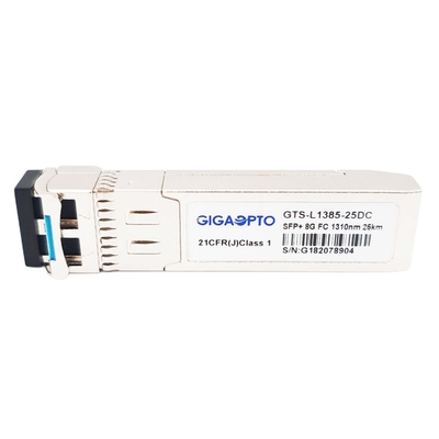 Modul Transceiver Saluran Serat SFP+ 8G FC SMF 1310nm 25km LC DOM