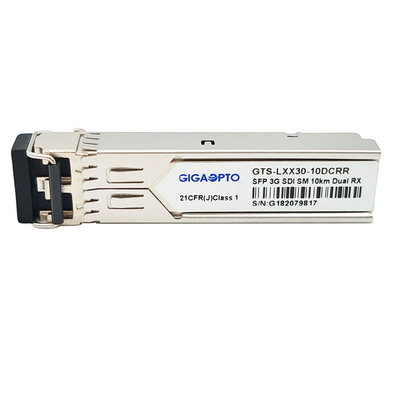Penerima Ganda SFP Modul Pola Patologis Video 1310nm 10km untuk SD-SDI HD-SDI dan 3G-SDI Non MSA