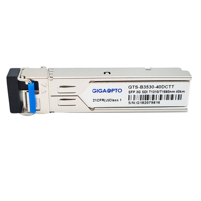 3G-SDI 1-Fiber BiDi Pemancar Optik Ganda 1310nm/1550nm 10km Modul Pola Patologis Video Non MSA
