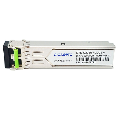 Modul Pemancar Tunggal 3G-SDI SFP CWDM 1270nm-1610nm 40KM SMF LC DDM Non MSA