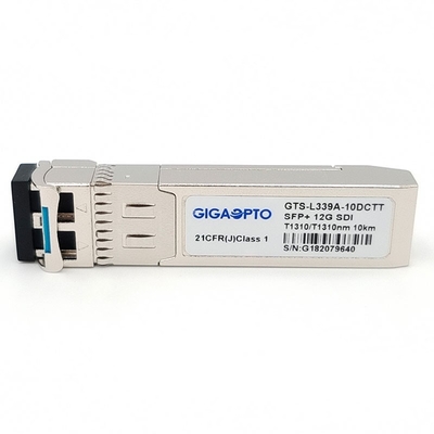 Video Non MSA 12G-SDI SFP 1310nm Modul Pemancar Optik Ganda 10km LC DOM