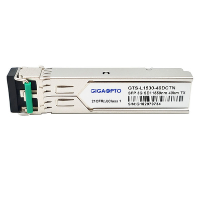 Non MSA 3G SDI Video SFP Transceiver TX Hanya 1550nm 40km Video Pola Patologis Modul Pemancar Tunggal DDM