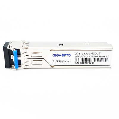 HD SDI SD SDI 3G SDI Video SFP Transceiver TX1310nm Pemancar Optik Tunggal 10 km LC DOM MSA Untuk SD/HD/3G SDI
