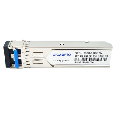 Non MSA 3G SDI SFP Tx 1310nm 10km Video Pola Patologis Modul Pemancar Tunggal DDM Untuk SD/HD/3G SDI