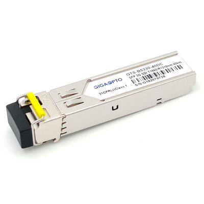 3Gbps MSA SMPTE SFP BiDi TX1550nm RX1310nm 40km Modul Penerima Pemancar Untuk SD/HD/3G-SDI LC SMF DDM