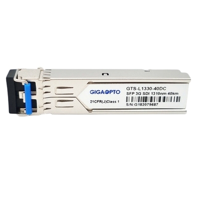 MSA 3G SD HD 3G SDI SFP Transceiver 1310nm 40KM DFB PIN Pemancar Optik Modul Penerima Dual LC DOM