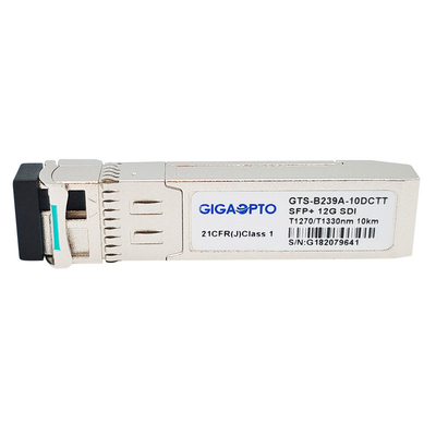 12G SDI SFP + BiDi Video SFP Transceiver 1270nm TX1 1330nm TX2 Modul Pemancar Optik Ganda