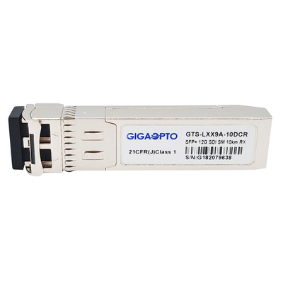 MSA 12G SDI Video SFP 1310nm 10km Modul Penerima Optik Tunggal Untuk 12G 6G 3G HD SD-SD