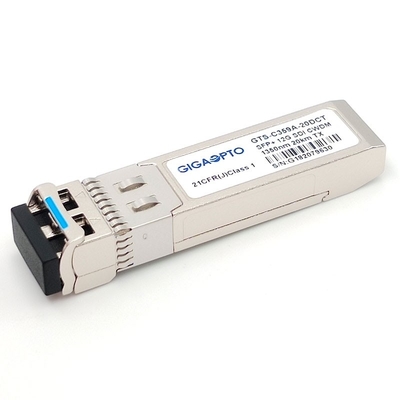 Pemancar SDI CWDM 12G SFP+ Tx 1270~1450nm Pemancar DFB 20KM LC DOM MSA Pinout