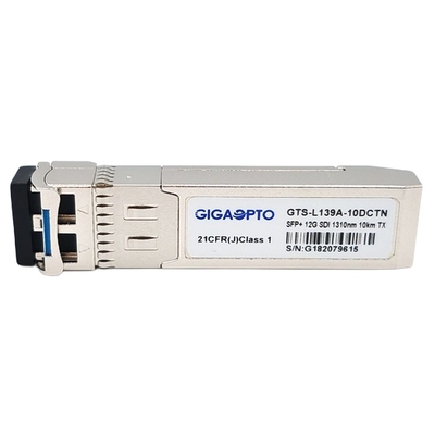 12Gbps 10km 1310nm Pemancar Tunggal Video Modul Pemancar SFP Non MSA Pinout LC SMF DOM