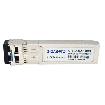 12Gb/S 1310nm 10km Video SFP Transceiver DOM LC SMF Pemancar Tunggal Modul Patologis MSA Pinout