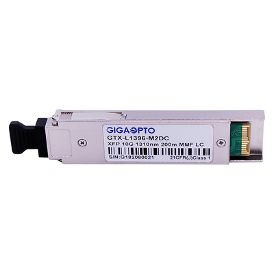 10G XFP LRM Modul Transceiver Optik FP 1310nm MMF 220m Lebih dari OM3 MMF DOM