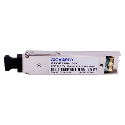 10GBASE-BX XFP Pemancar Optik Dua Arah 1270nm / 1330nm 10km LC DOM