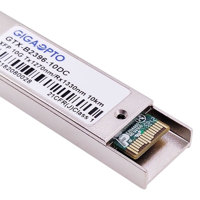 10GBASE-BX XFP Pemancar Optik Dua Arah 1270nm / 1330nm 10km LC DOM