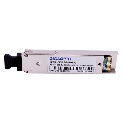 XFP BIDI ER40 10Gbps Modul Transceiver Serat 1330nm / 1270nm 40km DOM