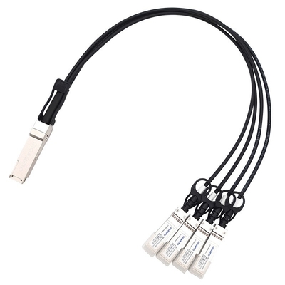 40G QSFP+ hingga 4 x 10G SFP+ Breakout DAC Untuk Cisco QSFP-4SFP10G-CU