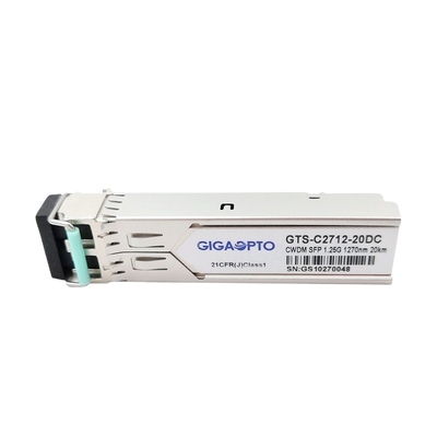 1270-1610nm 1000BASE-CWDM SFP Transceiver SMF 20km Untuk Cisco CWDM-SFP-xxxx-20