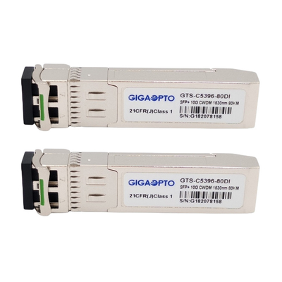 CWDM 1530nm Cisco Fiber Transceiver 80km Untuk SMF CWDM-SFP10G-xx