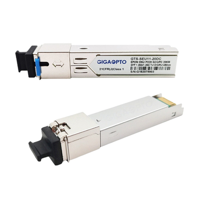 1000BASE-PX20 Transceiver 20km Modul SC EPON ONU SFP Untuk FTTX