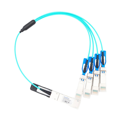 100G QSFP28 ke 4x25G SFP28 Kabel Optik Aktif AOC Untuk Cisco QSFP-4SFP25G-AOC