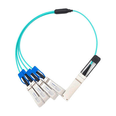 100G QSFP28 ke 4x25G SFP28 Kabel Optik Aktif AOC Untuk Cisco QSFP-4SFP25G-AOC