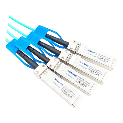 100G QSFP28 ke 4x25G SFP28 Kabel Optik Aktif AOC Untuk Cisco QSFP-4SFP25G-AOC